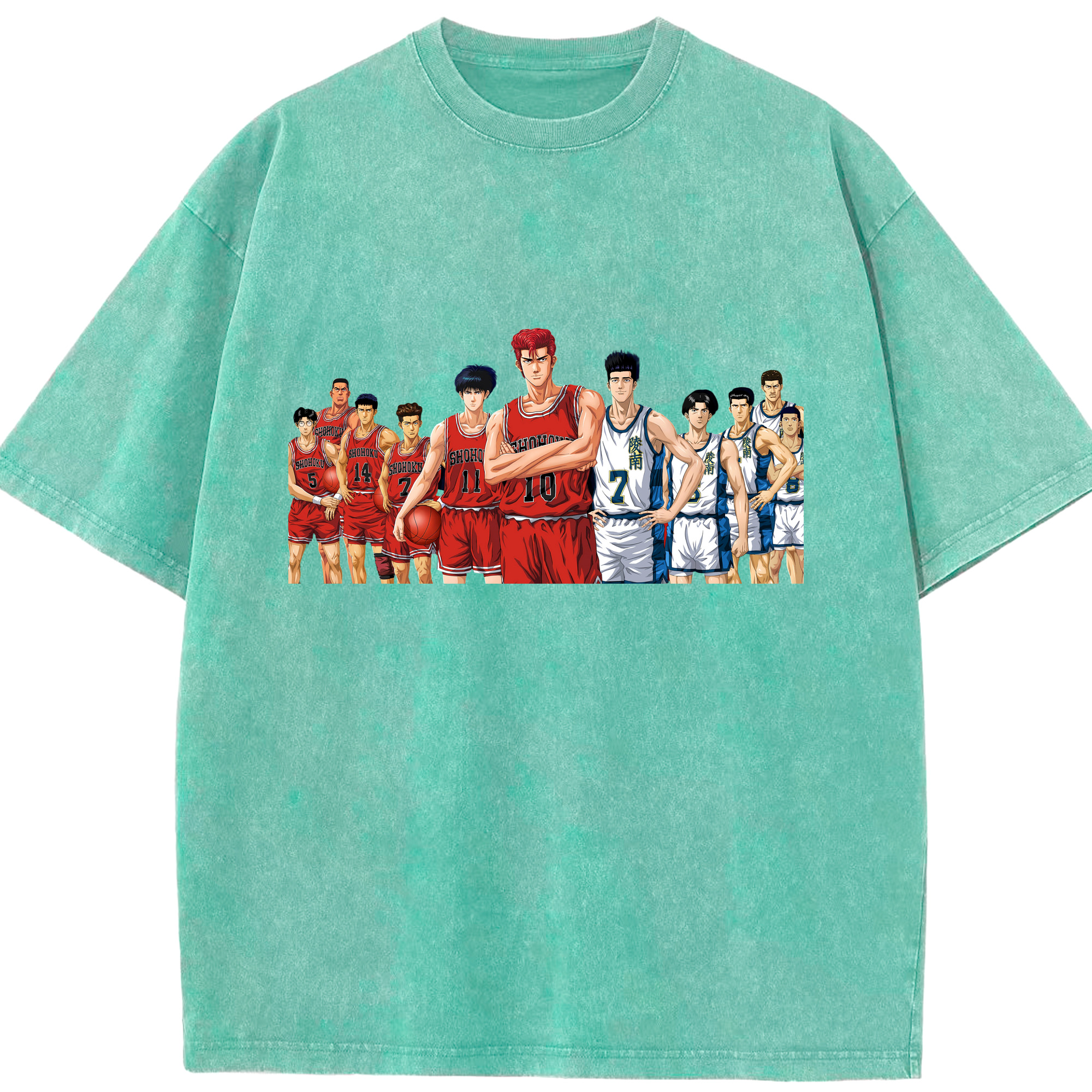 （画像用） SLAM DUNK／スラムダンク 綿100% ヴィンテージ風 半袖Tシャツ（フロントプリント）